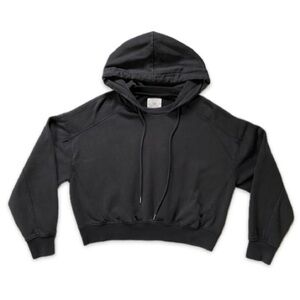 Lazy Sunday Dark Gray Cropped Hooded Sweatshirt